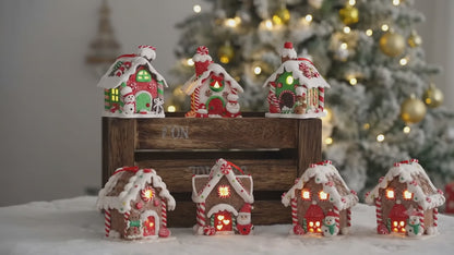 Illuminated Gingerbread House Christmas Ornament