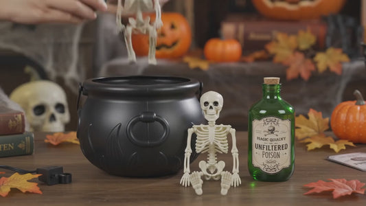 Magic Floating Potion Cauldron Kit – Mist Maker & Skeleton Decor