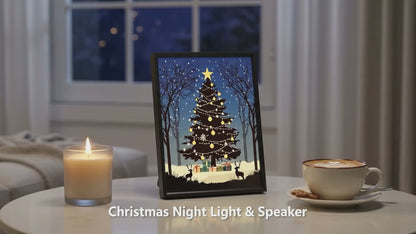 Luminous Christmas Tree Sound Painting – LED Night Light & Bluetooth Speaker