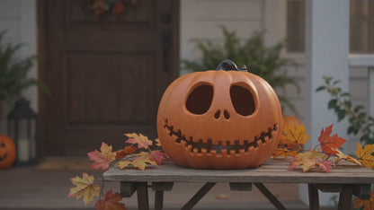 Light-Up LED Jack-O'-Lantern Halloween Decoration (24cm)