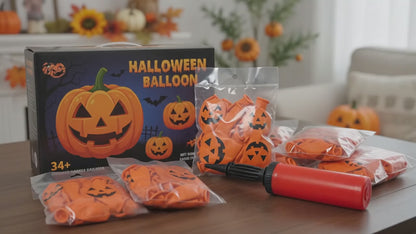 Luminous LED Pumpkin Balloons – Halloween Party Decor (5 & 20 Packs)